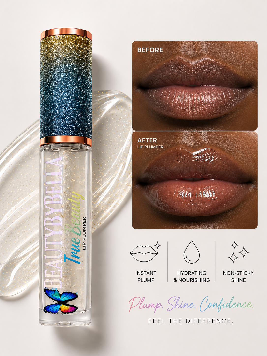 True Beauty | Clear Plumper | Watermelon | Bossy Gloss
